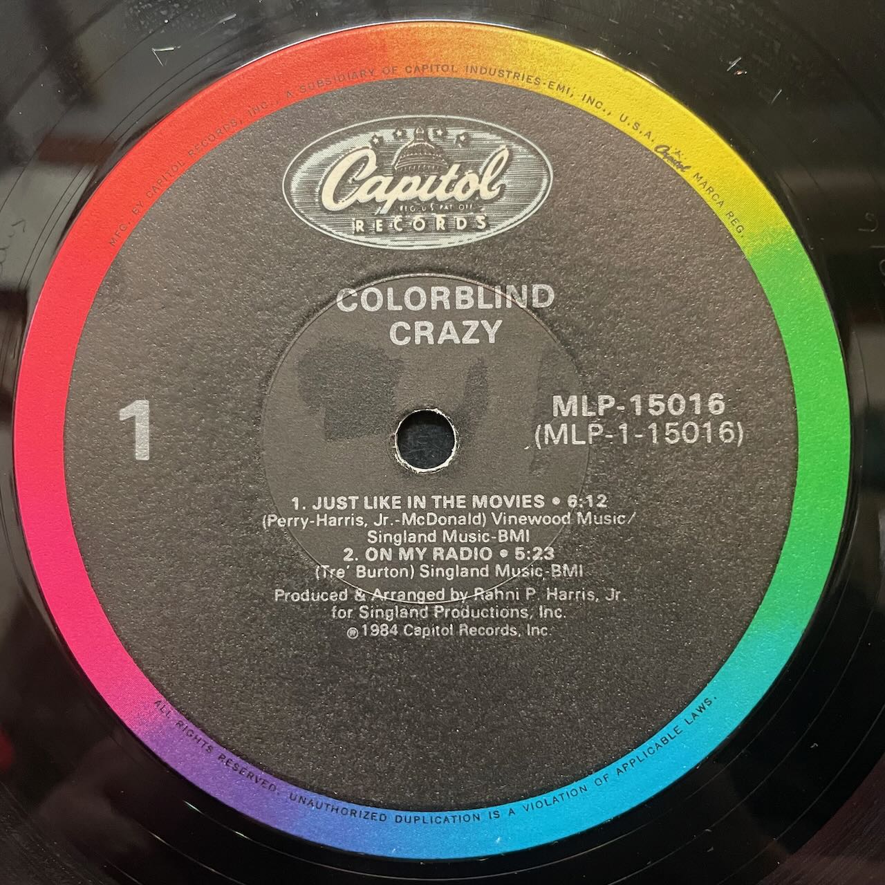 CRAZY/COLORBLIND/中古レコード通販 SOUL CLAP（ソウルクラップ）